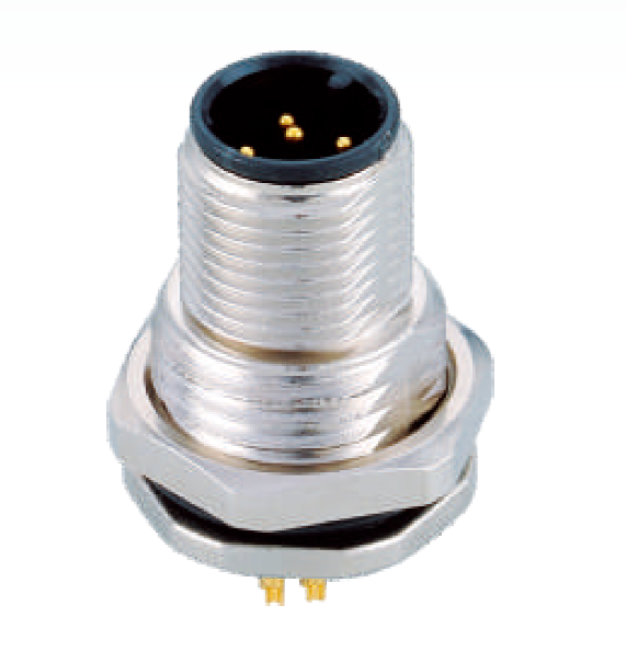 M12 5P  A-CODING 公端直P(pán)CB板式  前鎖